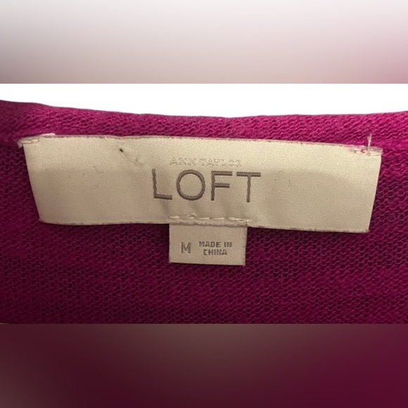 LOFT sweater/long sleeve for women’s color:pink/red size:M - Picture 3 of 4